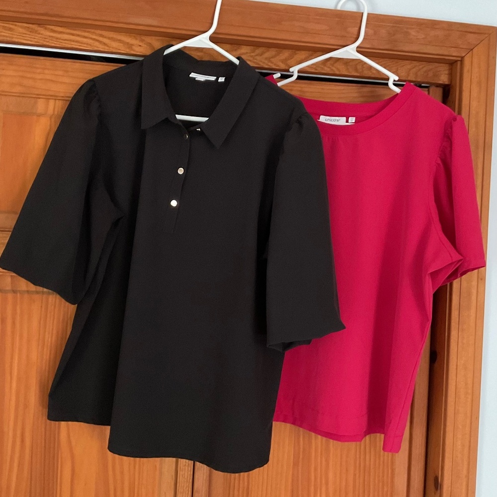 Set of two Chicos Zenergy size 3.5 Tops